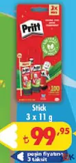 PRİTT STİCK YAPIŞTIRICI 3'LÜ PRİTT STİCK YAPIŞTIRICI 3'LÜ